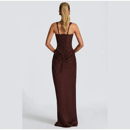 Women Sexy Square-neck Halter Mini Dress 2025 Pleated Sleeveless Backless High Waist Bodycon Dresses New Summer Lady Party Robes