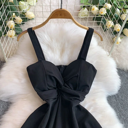 Chic V-neck  Ruched slim off shoulder  A-line High Waist Evening Party dress Women High Street ceremony dresses
