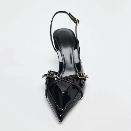 2026Summer New Luxury Women's Sandals Fashionable Color Block Stiletto Sandals Elegant Dress Party Open-Heel Women's High Heels