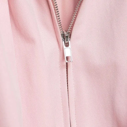 NLZGMSJ Women Bomber Jacket 2026 Spring Ball Sleeve Folds Zipper Loose Coat Female Casual Oversize Top Y2K