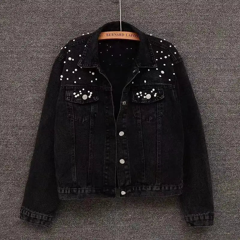 Denim Coat Women Denim Coat Turn Down Collar Single Breasted Full Sleeve Jackets Loose Casual Regular Short Jacket 2024