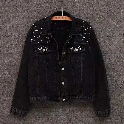 Denim Coat Women Denim Coat Turn Down Collar Single Breasted Full Sleeve Jackets Loose Casual Regular Short Jacket 2024
