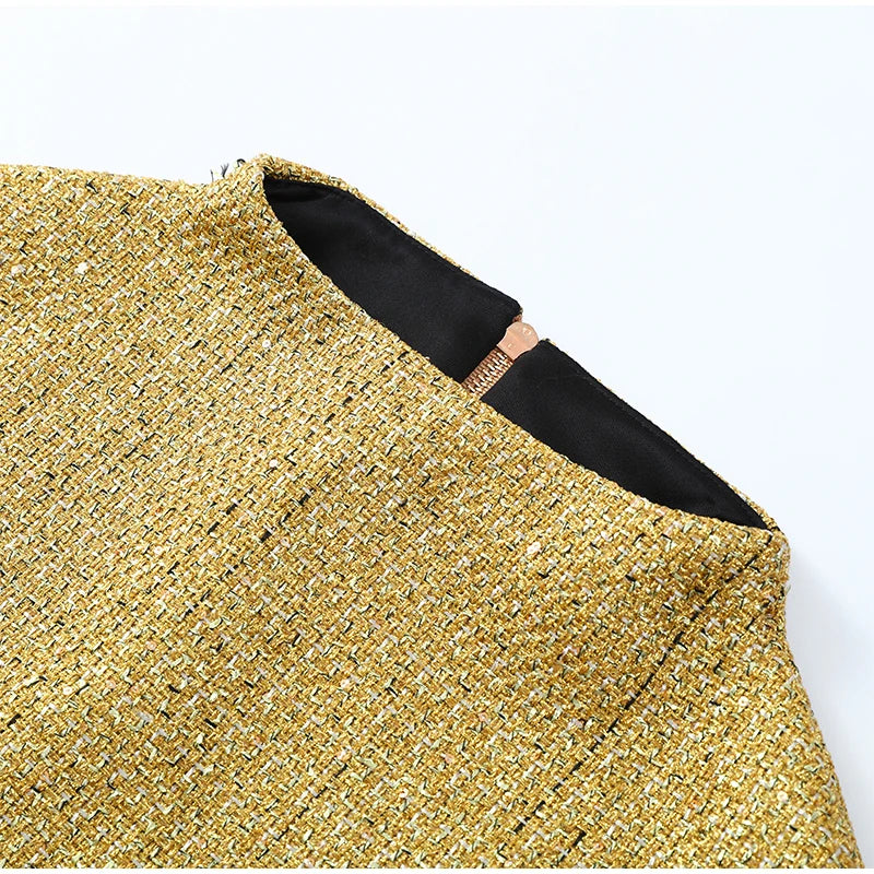 Women Elegant Gold Sparkle Capelet Top Shiny Tweed Shoulder Wrap Turtleneck Short Cloak New Lady Evening Club Party Tops 2026