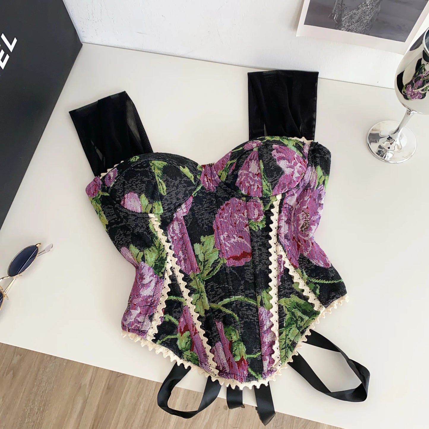 SINGREINY American Retro Print Evening Camisole Female Strap Lace Spliced Slim Top 2025 Streetwear Floral Vintage Beach Tank Top