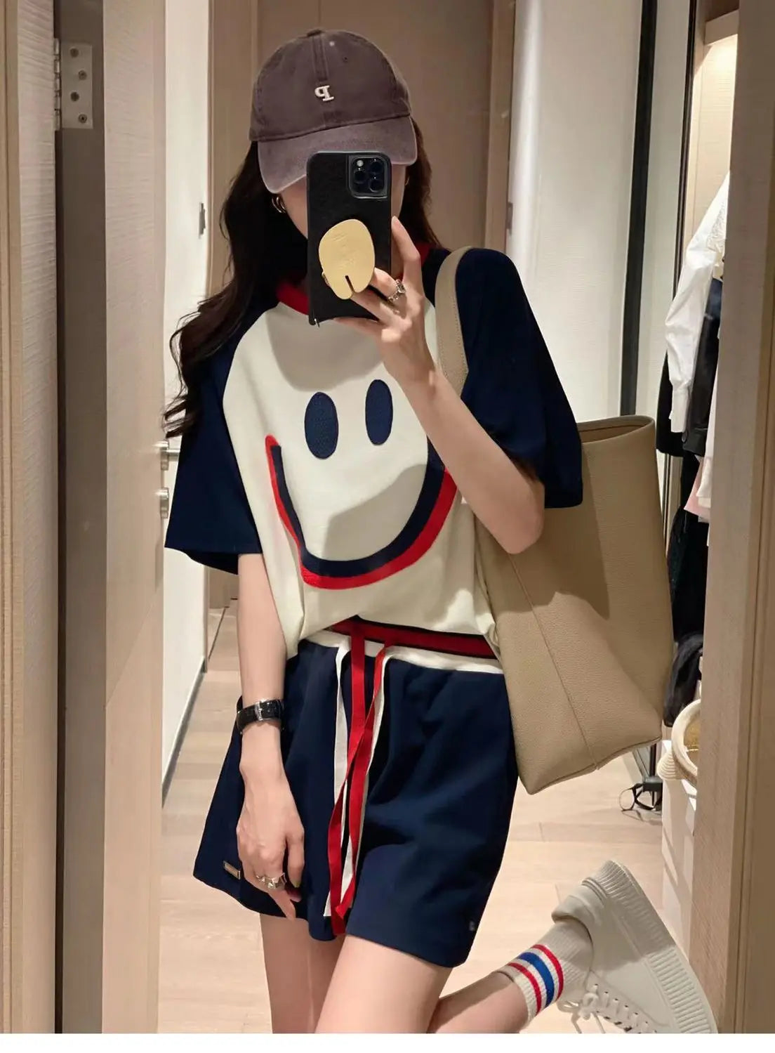 Summer 2023 plus Size Women's Fashionable Soft Style Meat Covering Two-Piece Set Street Style Cute Casual Sportswear Ensemble