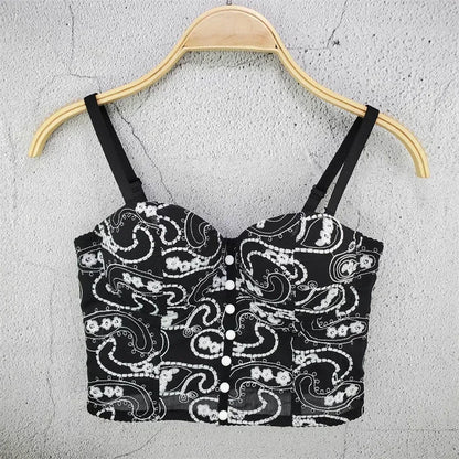 Visivane Sexy Club Cropped Shirt Woman Clothes Camis Shaper Tank Top Women Corset Blusas Roupas Femininas Bra Ladies Tops y2k
