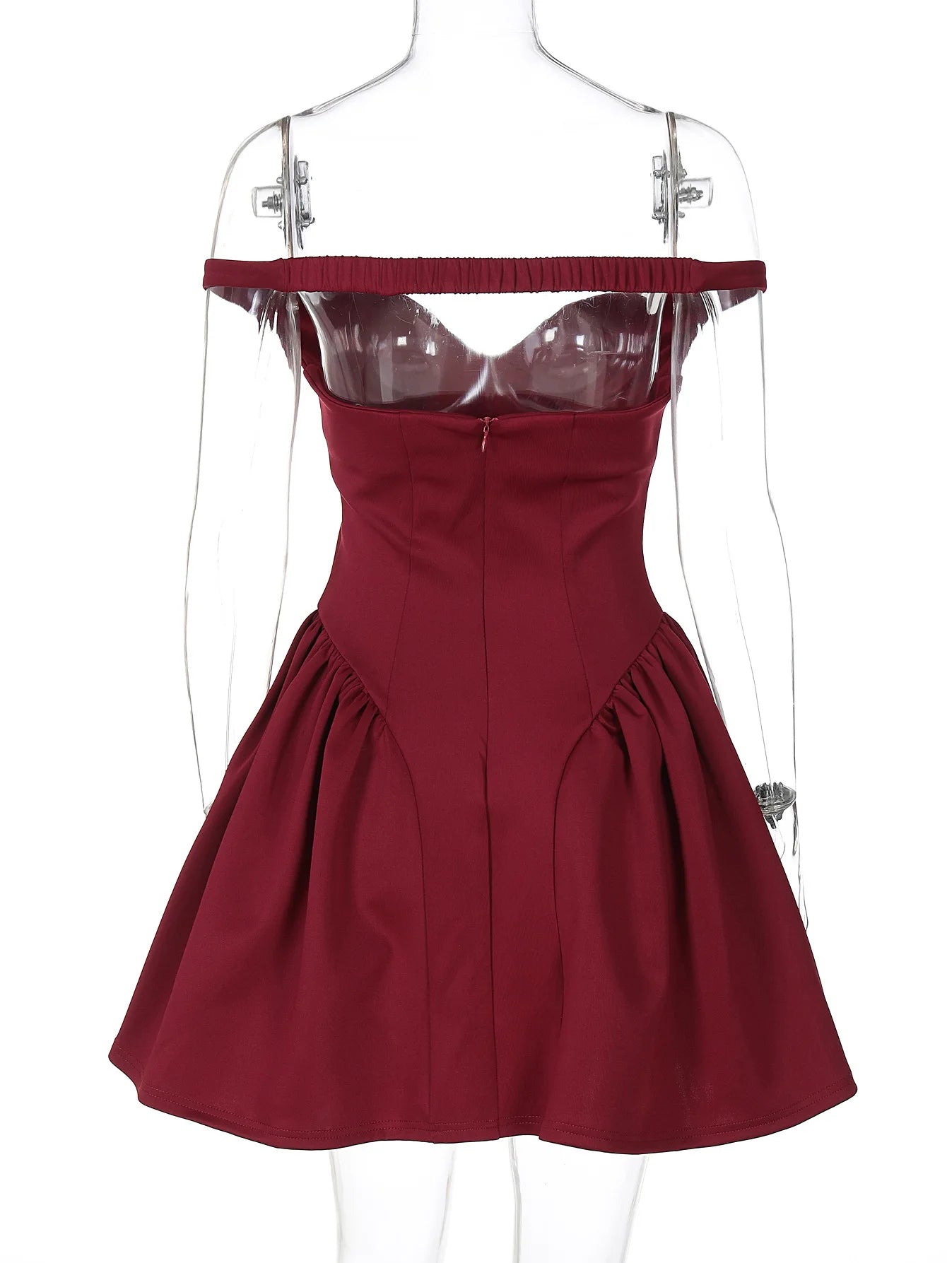 Avrilyaan Deep V Off Shoulder Backless Sexy A-line Dress Women Elegant Party Dress Slash Neck Bodycon Mini Summer Dress Vestidos