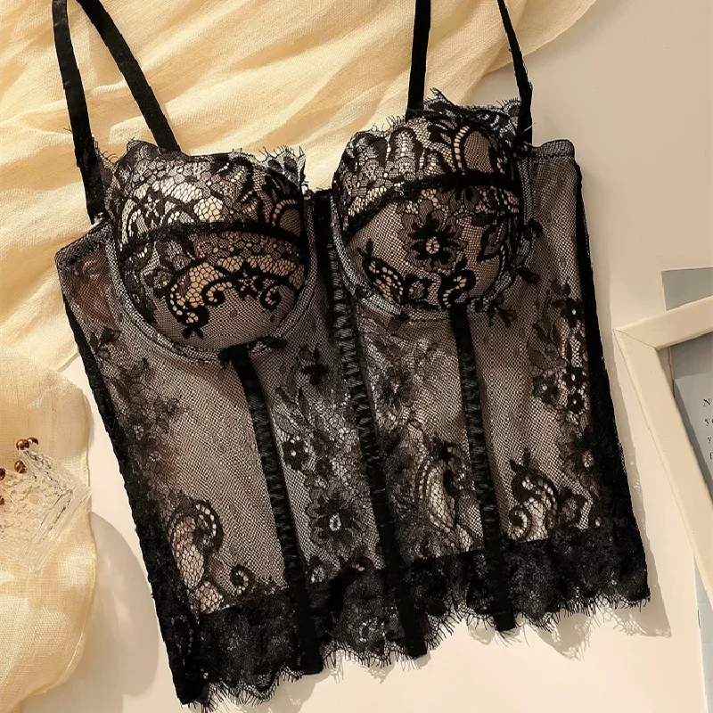 Floral Lace Lady Bustier Elegant Shaping Sexy Lace Women Corset Girls Slim Evening Wear Crops Lady Short Sweet Body Shaper Top