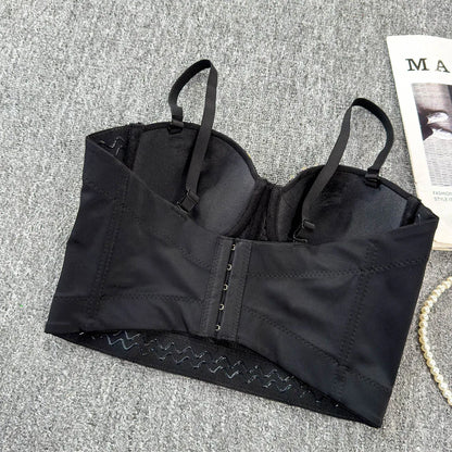 Sexy Club Dancing Csole Diamond Embellied ort Vest Inner Wear Outerwear Trendy Fibone Bra Top Women's Vest