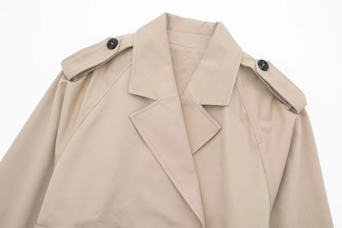 HH 2025 Women Belt Cropped Trench Spring Jacket Vintage Streetwear Double Breasted Long Sleeve Top Female Coat Outfits