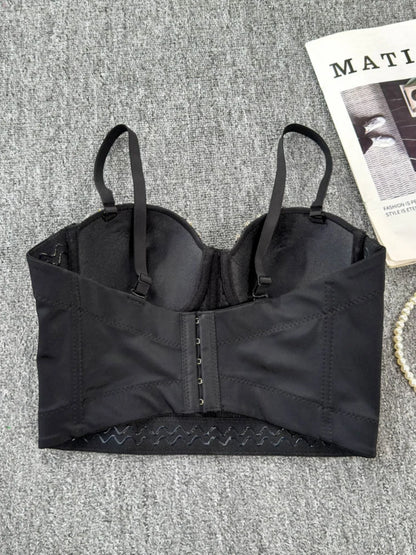 Sexy Club Dancing Csole Diamond Embellied ort Vest Inner Wear Outerwear Trendy Fibone Bra Top Women's Vest