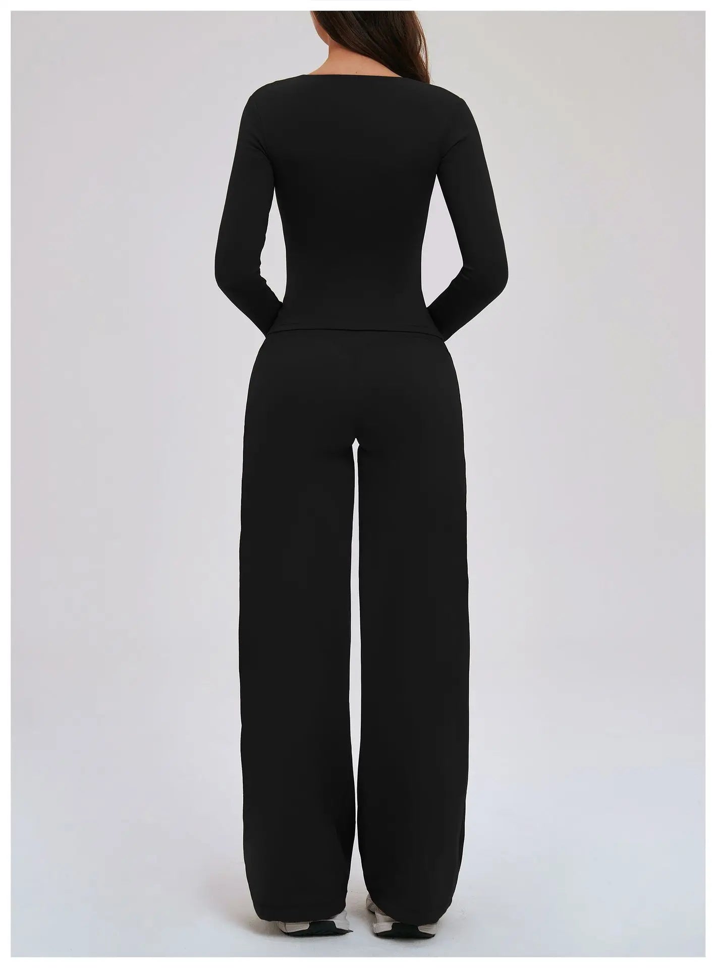 2PCS Gym Tracksuits Yoga Set Female Fitness Suit Deep V Yoga Bra Athletic Wear Women High Waist Workout Flared pants Sports Suit