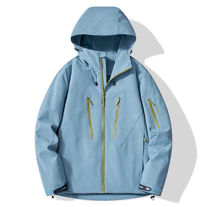 JNLN Unisex Rain Coat Hiking Camping Trekking Mountaineering Waterproof Jackets Men Women Outdoor Sporty Windproof Windbreaker