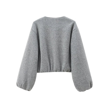 MUJER 2025 Fleece Bomber Jackets for Women Soft Zipper Woman's Sports Jacket Long Sleeve Cropped Jacket Women Coats Outerwears