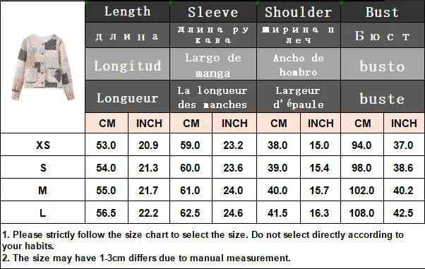 HH Floral Print Jacket For Women Autumn Quilted Reversible Cotton Coat Cardigan Long Sleeve Jackets Elegant Woman Streetwear