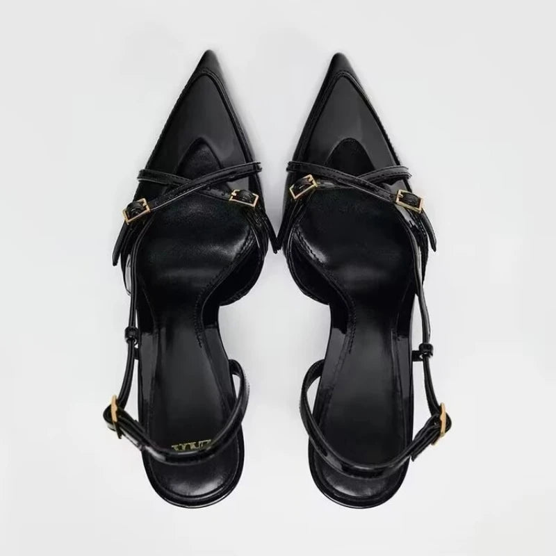 2026Summer New Luxury Women's Sandals Fashionable Color Block Stiletto Sandals Elegant Dress Party Open-Heel Women's High Heels