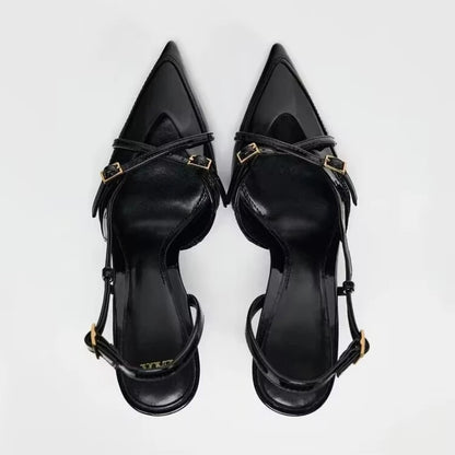 2026Summer New Luxury Women's Sandals Fashionable Color Block Stiletto Sandals Elegant Dress Party Open-Heel Women's High Heels