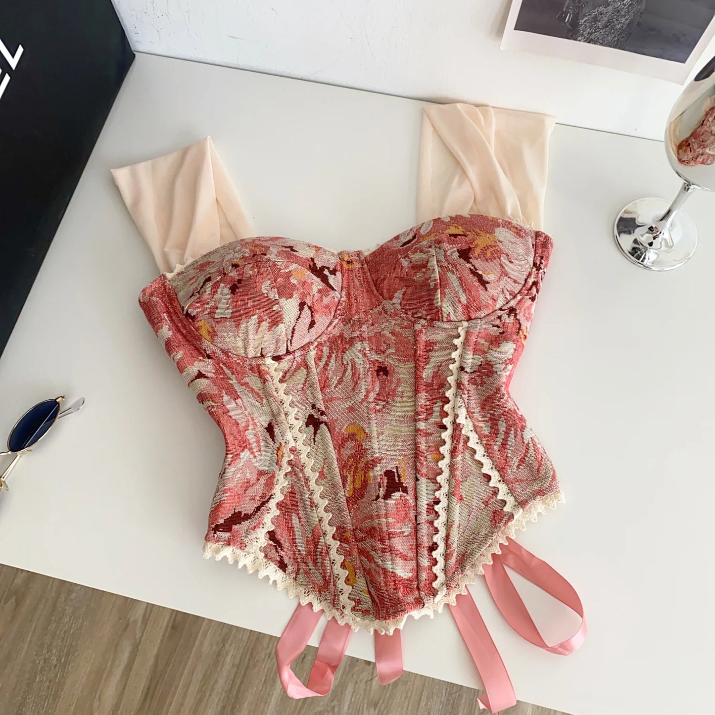 SINGREINY American Retro Print Evening Camisole Female Strap Lace Spliced Slim Top 2025 Streetwear Floral Vintage Beach Tank Top