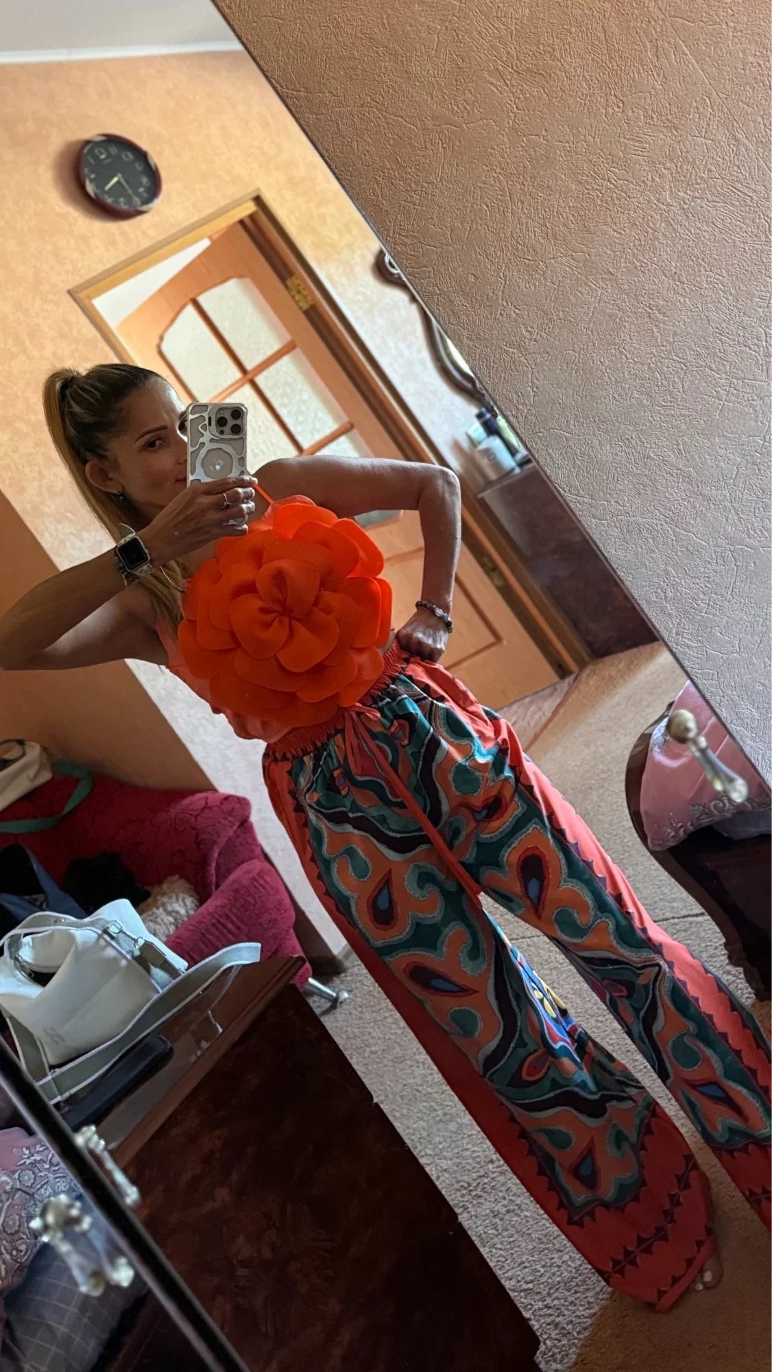 Stretchy Back Camis Slim Woman Solid Big Flower Tank Girl 2024 Summer Crop Top for Female Camisole