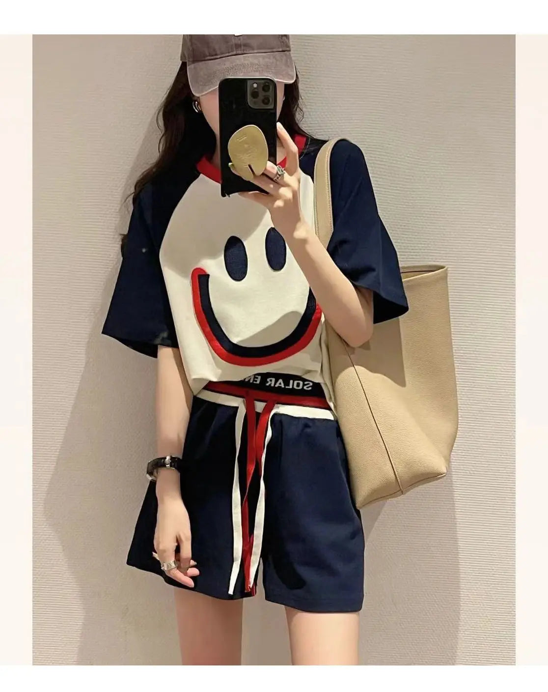 Summer 2023 plus Size Women's Fashionable Soft Style Meat Covering Two-Piece Set Street Style Cute Casual Sportswear Ensemble