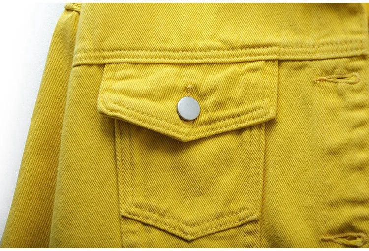 Classic Denim Jacket Women Jeans 2023 Jean Boyfriend Jackets for Women Oversize Loose Coat Veste Femme Purple White Yellow Mujer