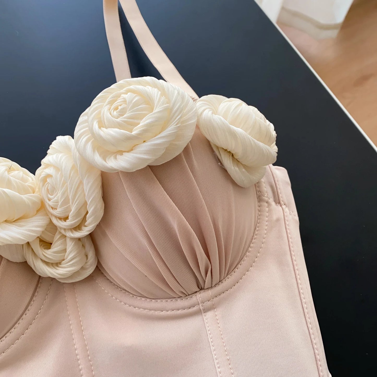 Women Camis Crop Top Tube Top Stereoscopic Floral Pattern Pure and Spicy Appeal Ideal as Base Layer or Outerwear Option