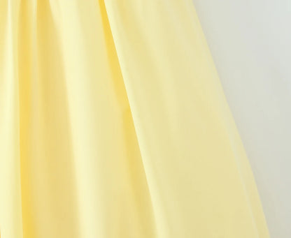 3 colors Sexy Wire Chest Boning Slim Waist Long Strapless Dress Women Cross Lacing up Back Ruched Hem Swing Party Vestido Yellow