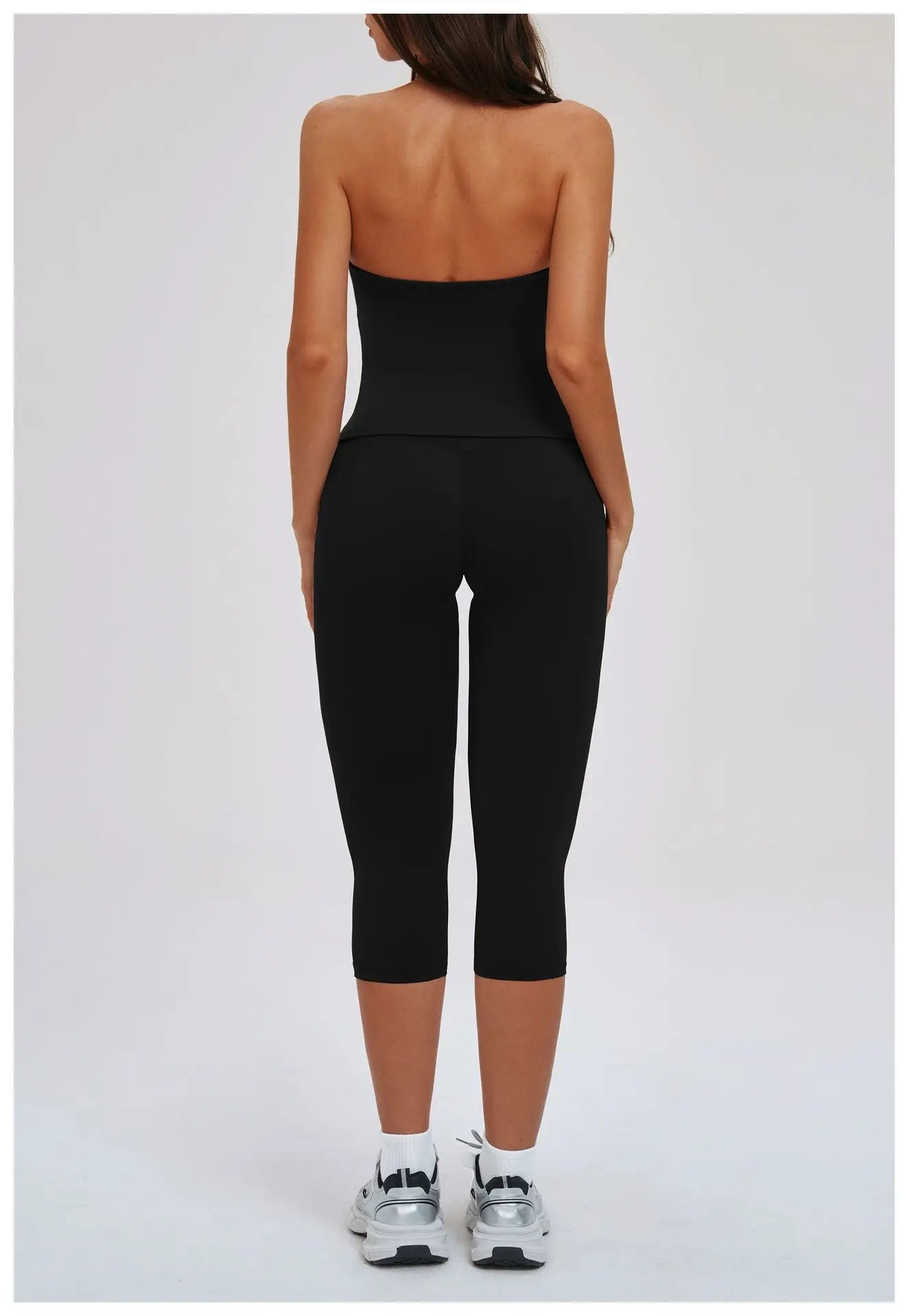 2PCS Gym Tracksuits Yoga Set Female Fitness Suit Deep V Yoga Bra Athletic Wear Women High Waist Workout Flared pants Sports Suit