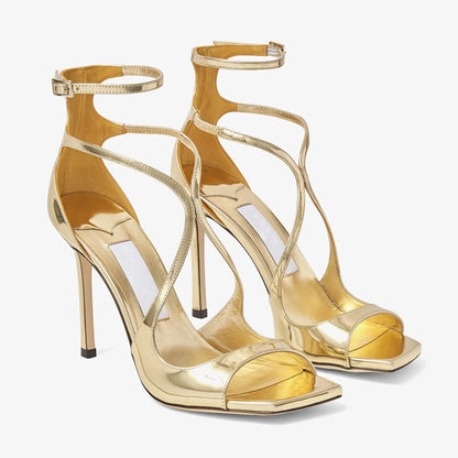 2026Ladies' Summer New Fashionable High-heeled Open Toed Sandals Square Toe Party Sexy 34-43Large Women's Shoes