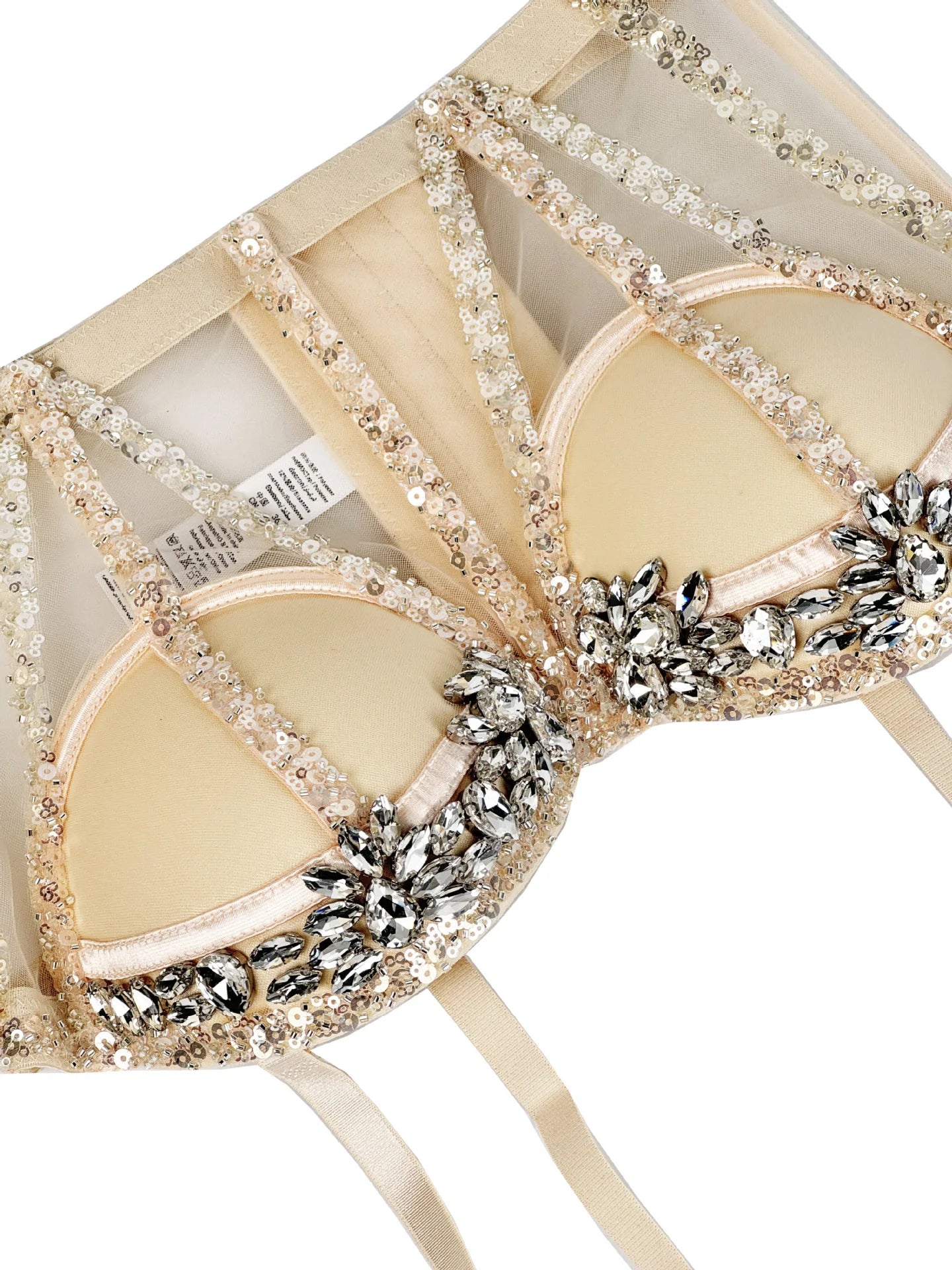 Rhinestones Female Corset Top Women Camis Nightclub Pearls Short Chest Binder Sexy Camisole Mujer Lingerie Tube Bra Debardeur