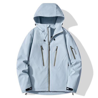 JNLN Unisex Rain Coat Hiking Camping Trekking Mountaineering Waterproof Jackets Men Women Outdoor Sporty Windproof Windbreaker