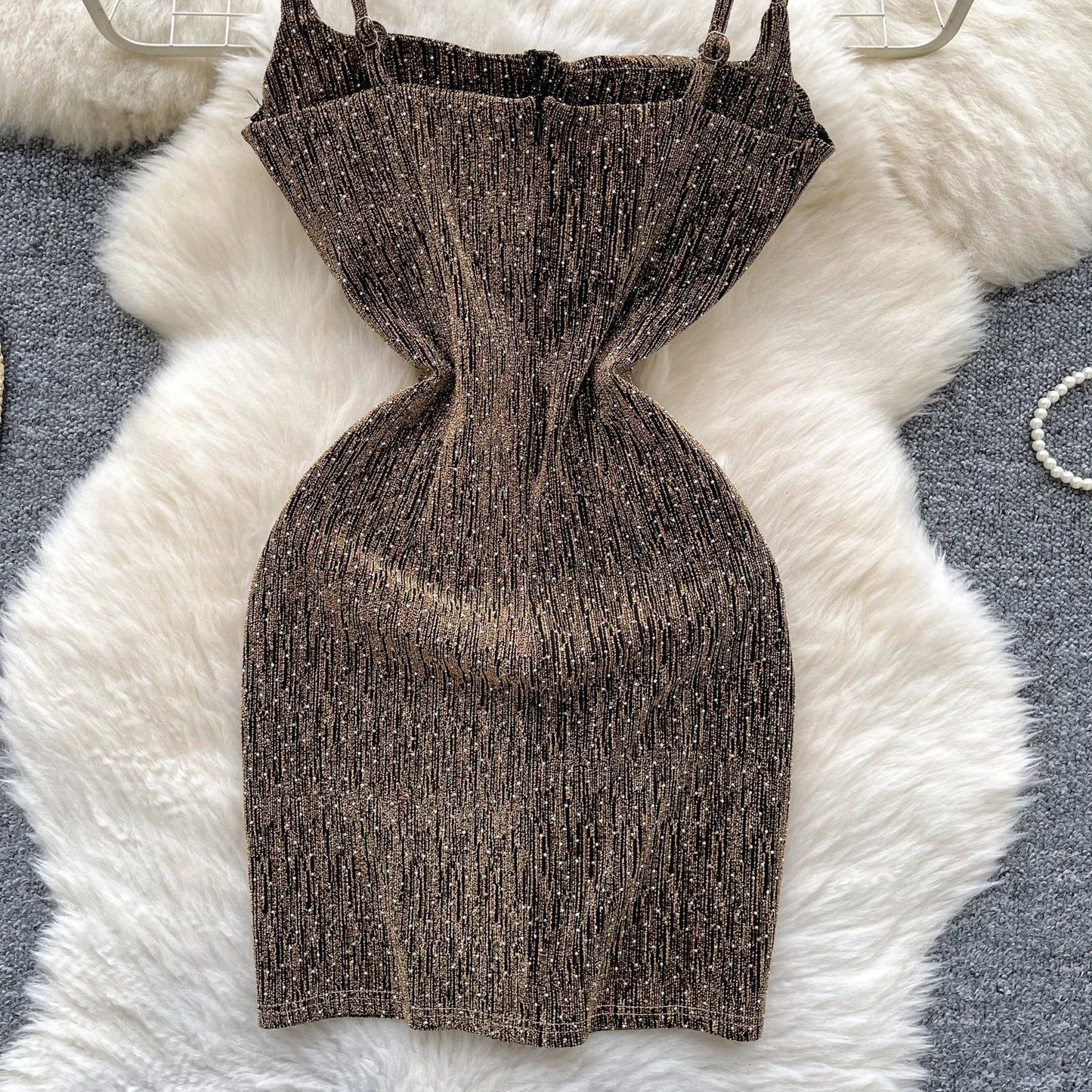 Sexy sleeveless glitter Backless Off Shoulder Fashion Birthday Party Evening Vestido Women Goth Slim Summer Hip Wrap Dress