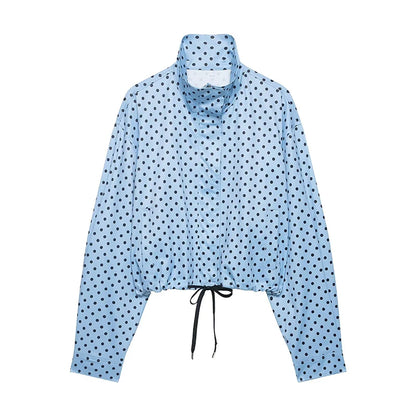 Women's Jackets Fashion Polka Dot Bomber Jacket Spring Women Long Sleeve Loose Jackets Coats Streetwear Female Outerwear Tops