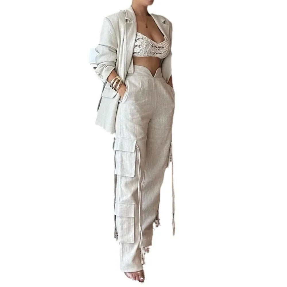 Women's Set, Casual and Fashionable Street Spicy Girl Top and Pants Set, Summer New Style