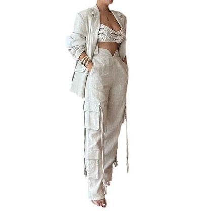 Women's Set, Casual and Fashionable Street Spicy Girl Top and Pants Set, Summer New Style