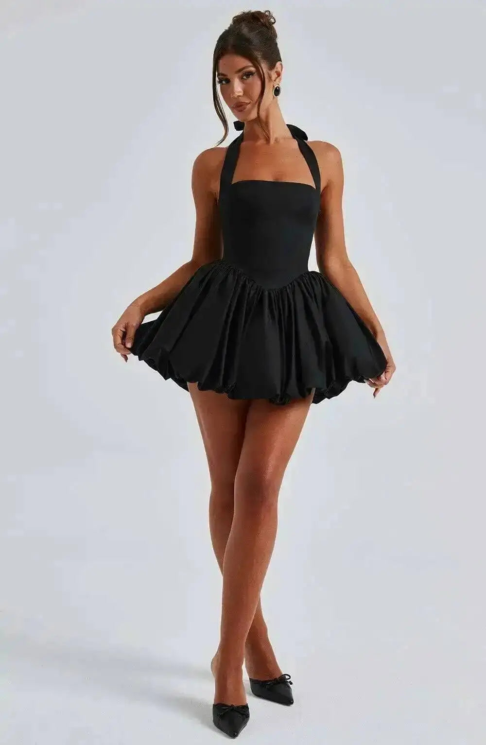 Townlike Waist Wrap A-line Ball Gown Dress Women Halter Mini 2025 Spring Summer Dress Nightclub Sexy Party Dresses