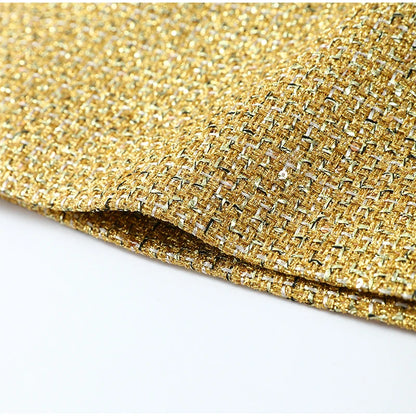 Women Elegant Gold Sparkle Capelet Top Shiny Tweed Shoulder Wrap Turtleneck Short Cloak New Lady Evening Club Party Tops 2026