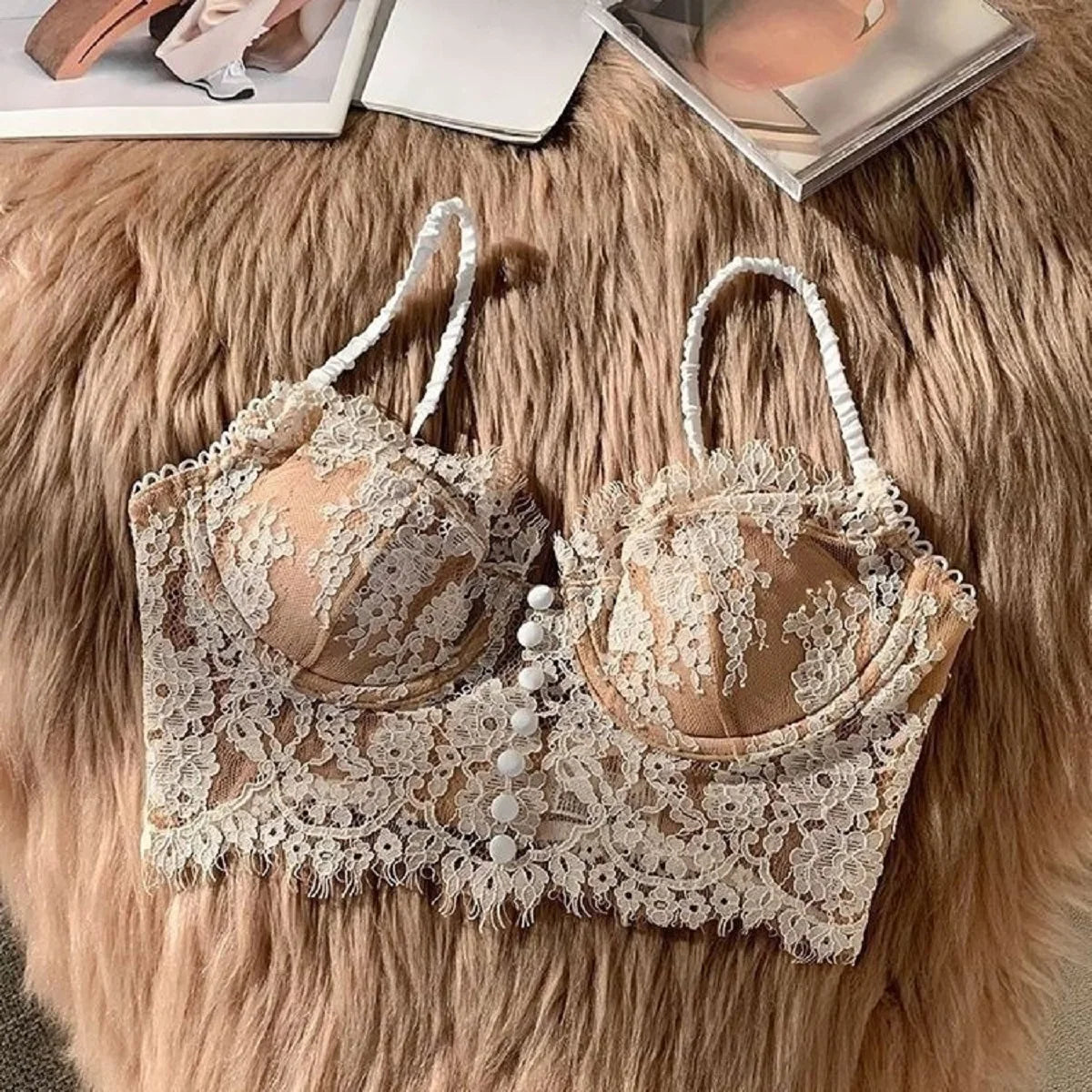 Lace Women Bra Breast Cover Summer Thin Full Cup Underwear Adjustable Push Up Bra Underwire Sexy Bra Lingerie