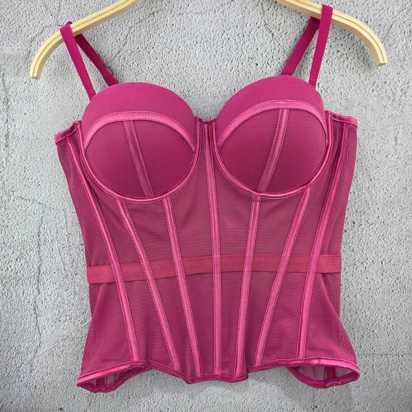 Transparent Mesh Sexy Waisted Lady Corset Elegant Shaping Women Bustier Girls Slim Evening Wear Crops Top Lady Short Body Shaper