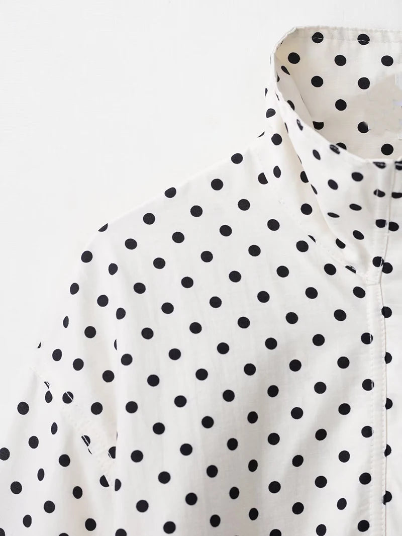 Women's Jackets Fashion Polka Dot Bomber Jacket Spring Women Long Sleeve Loose Jackets Coats Streetwear Female Outerwear Tops