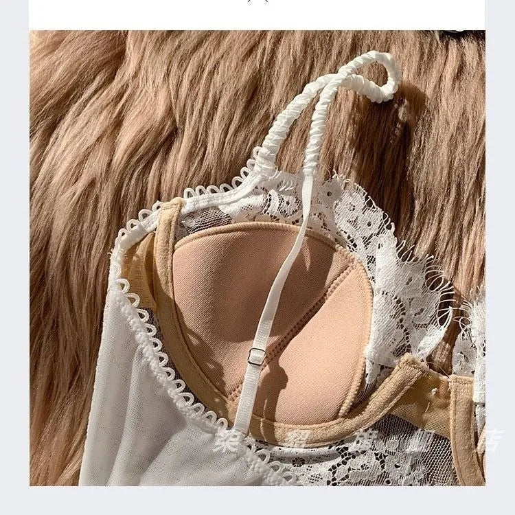 Lace Women Bra Breast Cover Summer Thin Full Cup Underwear Adjustable Push Up Bra Underwire Sexy Bra Lingerie