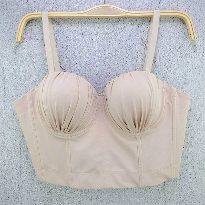 Visivane Sexy Club Cropped Shirt Woman Clothes Camis Shaper Tank Top Women Corset Blusas Roupas Femininas Bra Ladies Tops y2k