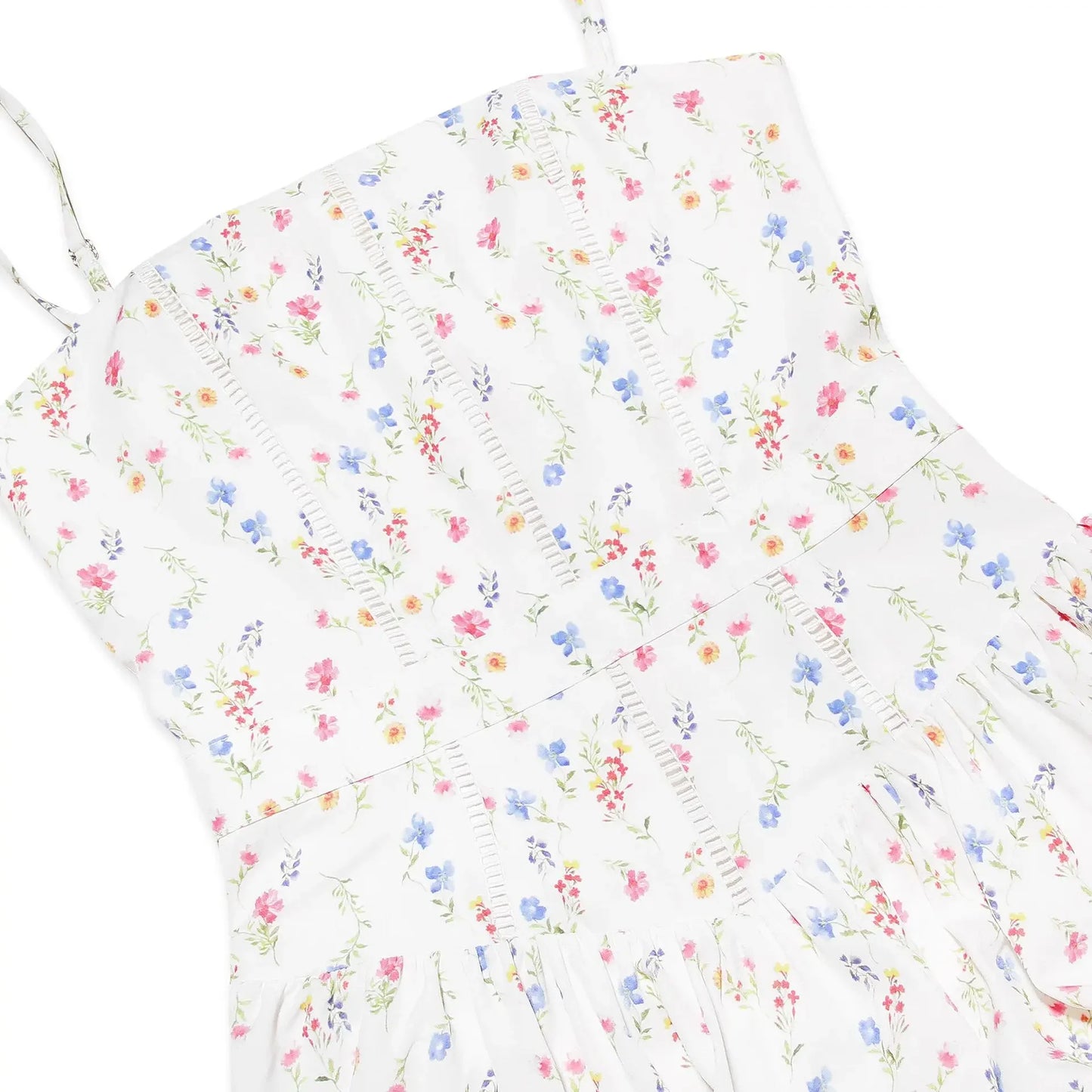 Oligai Floral Print Midi Sundress Elegant Spaghetti Strap Flowy Dress Aussie Summer Women Boho Chic Beach Dress