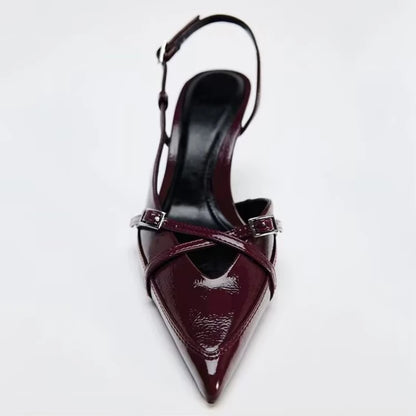2026Summer New Luxury Women's Sandals Fashionable Color Block Stiletto Sandals Elegant Dress Party Open-Heel Women's High Heels