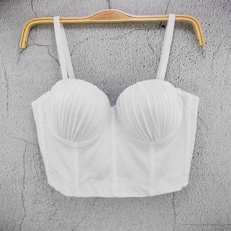 Visivane Sexy Club Cropped Shirt Woman Clothes Camis Shaper Tank Top Women Corset Blusas Roupas Femininas Bra Ladies Tops y2k