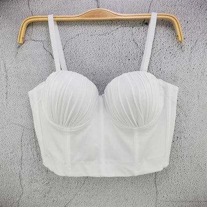 Visivane Sexy Club Cropped Shirt Woman Clothes Camis Shaper Tank Top Women Corset Blusas Roupas Femininas Bra Ladies Tops y2k