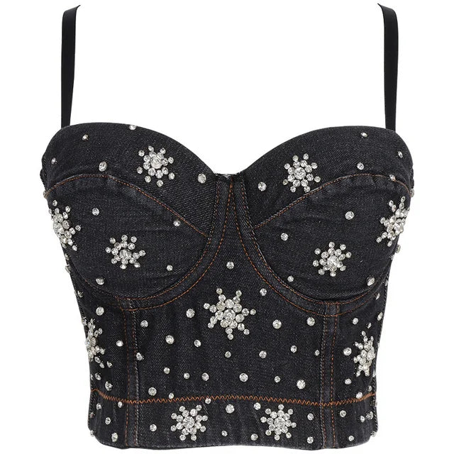Faionable Street Sle Sequin Slim Tank Top Women's Casual Bright Spangles Strap Vest Ladies' Polyester Streetwear