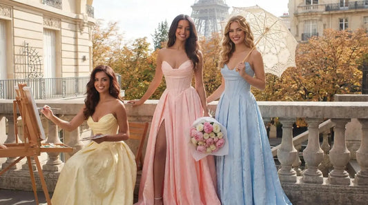 Women Elegant Jacquard Satin Prom Dresses with Slit Strapless Corset A Line Long Formal Gowns Evening Gowns Party Dresses