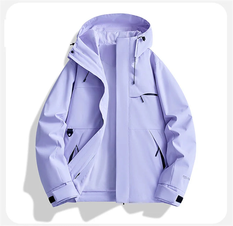 Spring Fall Waterproof Hiking Jacket Women Hooded Hunting Running Trekking Fishing Jackets Outdoor Ride Climbing Windbreaker