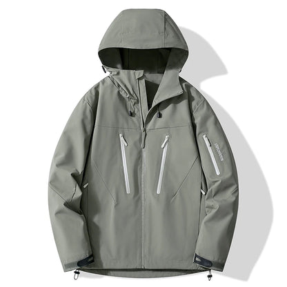 JNLN Unisex Rain Coat Hiking Camping Trekking Mountaineering Waterproof Jackets Men Women Outdoor Sporty Windproof Windbreaker